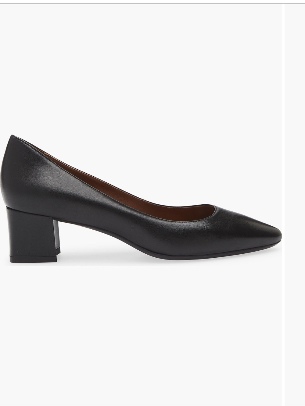 Aquatalia Pasha Black Leather Block Heel Pumps Size 8